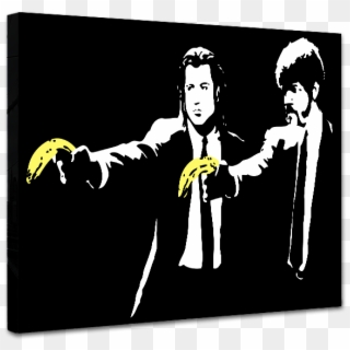 Banksy - Banksy Pulp Fiction Bananas, HD Png Download
