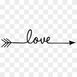 #love #arrow #lovearrow #heart - Calligraphy, HD Png Download