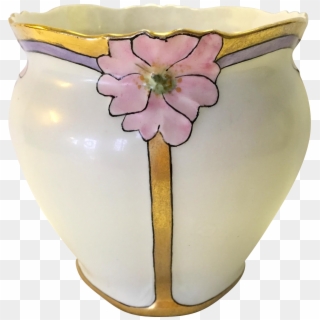 This Exquisite Art Deco Hand Painted Vase With Raised - Flowerpot, HD Png Download