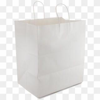 70 Lb White Paper Bags With Handle - Bag, HD Png Download