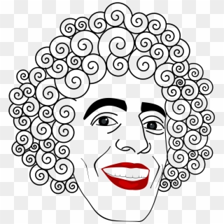 This Free Icons Png Design Of Clown Val - Curly Hair Line Art, Transparent Png