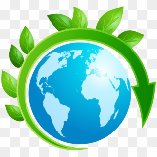 Earth Planet With Leaves Png Clip Art, Transparent Png