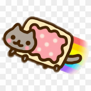 #nyancat #cute #adorable #rainbow #cat #poptart #cutie - Nyan Cat, HD Png Download