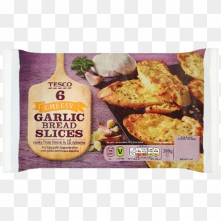 Tesco 6 Cheesy Garlic Bread Slices 200 G 1 Pack - Tortilla Chip, HD Png Download