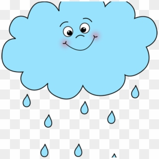Clip Art Rain - Happy Rain Cloud Cartoon, HD Png Download