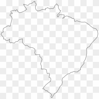 Mapa Do Brasil Por Regiões - Brazil Country Outline, HD Png Download