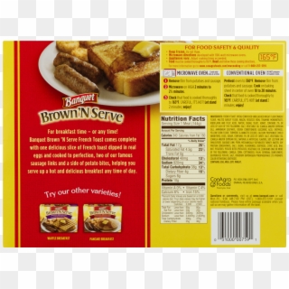 Banquet® Brown'n Serve™ French Toast Breakfast Meal - Dish, HD Png Download