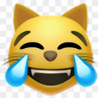 #cat #laughing #emoji #freetoedit - Cat Laughing Crying Emoji, HD Png Download