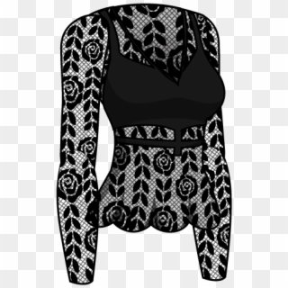 C 3f 0 S3shirtlong Black Lace Peek Blouse 5d96cde962 - Chair, HD Png Download