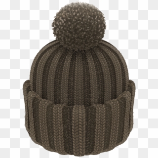 Pom Pom Beanie Hat Png Clipart - Transparent Background Winter Hat Png, Png Download