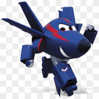 Chase The Fighter Jet - Super Wings Characters Chase, HD Png Download