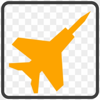 Fighter Jet Orange Icon - Jet Fighter Svg, HD Png Download