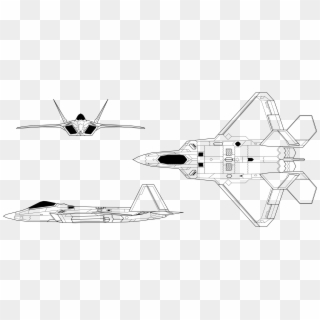 F22 Raptor Diagram Aircraft Pinterest Aircraft Fighter - F 22 3 View, HD Png Download