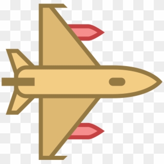 Jet Fighter Clipart Icon - Fighter Plane Birds Eye View, HD Png Download