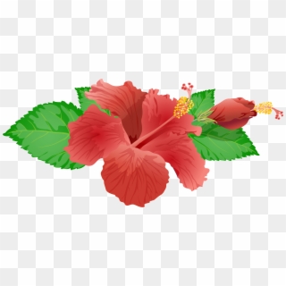 Red Flower Png Clip Art Image - Transparent Background Hibiscus Flower Png, Png Download