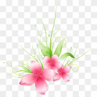 Pink Flower Png Clip-art Image - Pastel Dibujos De Guirnaldas De Flores En Color, Transparent Png