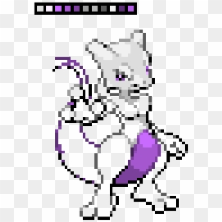 Mewtwo - Mewtwo Pixel Art Grid Minecraft, HD Png Download