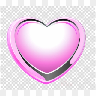 Glossy Pink Heart Clipart Clip Art - Love Transparent Icon Black, HD Png Download