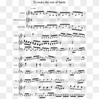 Print - Make The End Of Battle Piano Sheet, HD Png Download