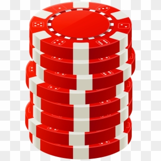 Red Poker Chips Png Clip Art - Gambling, Transparent Png