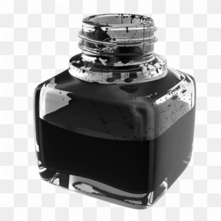 Ink Pot Png Pic - Black Ink Bottle Png, Transparent Png