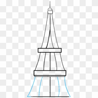Drawn Eiffel Tower Graph Paper - Line Art, HD Png Download