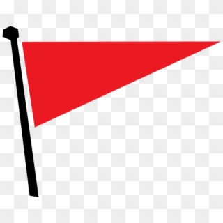 Red Flag Triangle Pennon Banner - Red Triangle Flag Png, Transparent Png