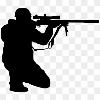 Free Png Sniper Shooter Silhouette Png - Sniper Png Black, Transparent Png