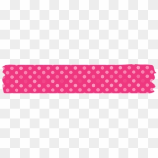Pink Tape - White Polka Dot Background, HD Png Download