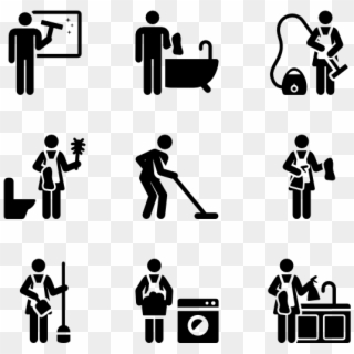 House Cleaning Pictograms - Clean My Room Icon, HD Png Download