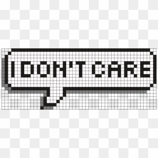Speech Bubble I Dont Care Perler Bead Pattern / Bead - Png I Dont Care, Transparent Png