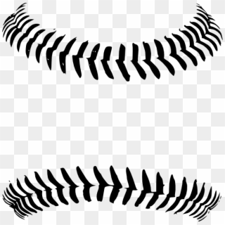 Baseball Outline Cliparts - Black And White Baseball Laces, HD Png Download