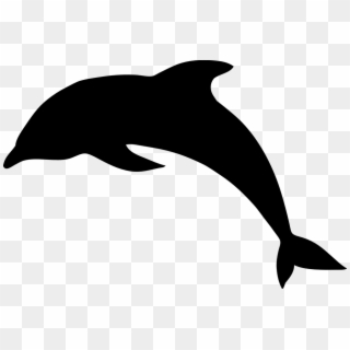 Dolphin Clipart Black And White Dolphin Clipart Black - Delfin Silhouette, HD Png Download