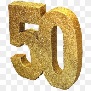Number 50 With Glitter Png Image - Gold Glitter 50 Png, Transparent Png