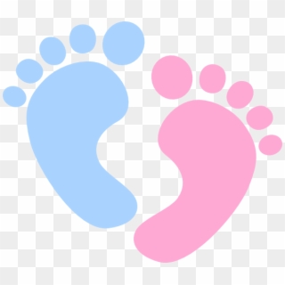 Baby Feet - Blue And Pink Baby Footprints, HD Png Download