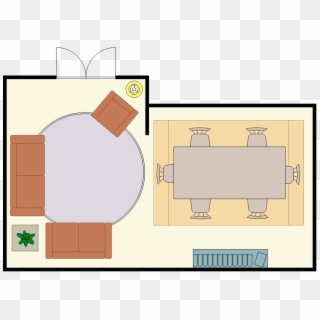Typical Living Room Layout - Cartoon, HD Png Download