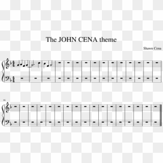 The John Cena Theme Sheet Music Composed By Shawn Cena - Sheet Music, HD Png Download