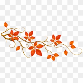 Free Png Download Decorative Branch With Autumn Leaves - Fall Branches Clip Art, Transparent Png