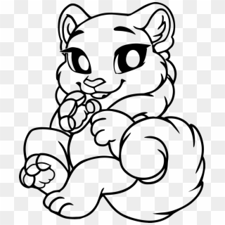 Chibi Big Cat - Cartoon, HD Png Download