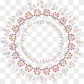 This Free Icons Png Design Of Prismatic Floral Frame - Floral Ornament Circle Png, Transparent Png