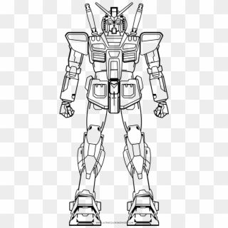 Gundam Coloring Page - Military Robot, HD Png Download