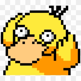 Psyduck Simple Anime Pixel Art Hd Png Download 10x10 Pngfind