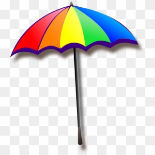 Umbrella Clipart Shade - Rainbow Umbrella Clipart, HD Png Download