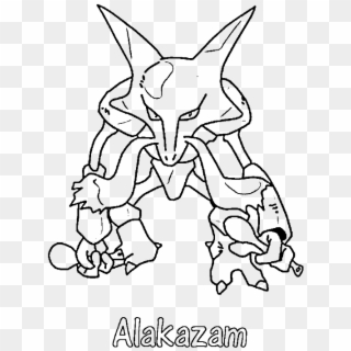 Arcanine Coloring Pages - Pokemon Colouring Alakazam, HD Png Download
