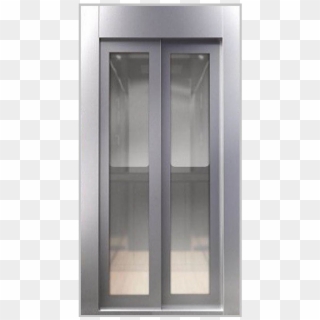 Telescopic Glass Door - Stainless Steel And Glass Elevator Doors, HD Png Download