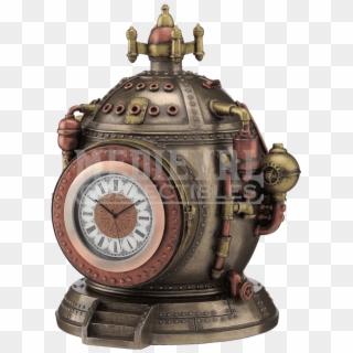 Steampunk Time Machine Trinket Box Clock - Steampunk Clock Time Machine, HD Png Download