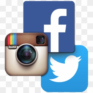 Instagram Facebook And Twitter Icons , Png Download - Social Media Facebook Twitter Instagram Png, Transparent Png
