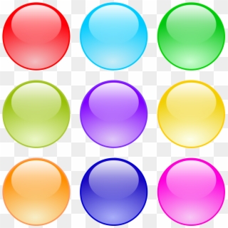 This Free Icons Png Design Of Glossy Circle Buttons - Blue Gumball Clipart, Transparent Png