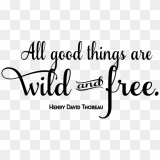 All Good Things Are Wild And Free - All Good Things Are Png, Transparent Png