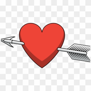 Heart With Arrow Png , Png Download - Heart With Arrow Through, Transparent Png